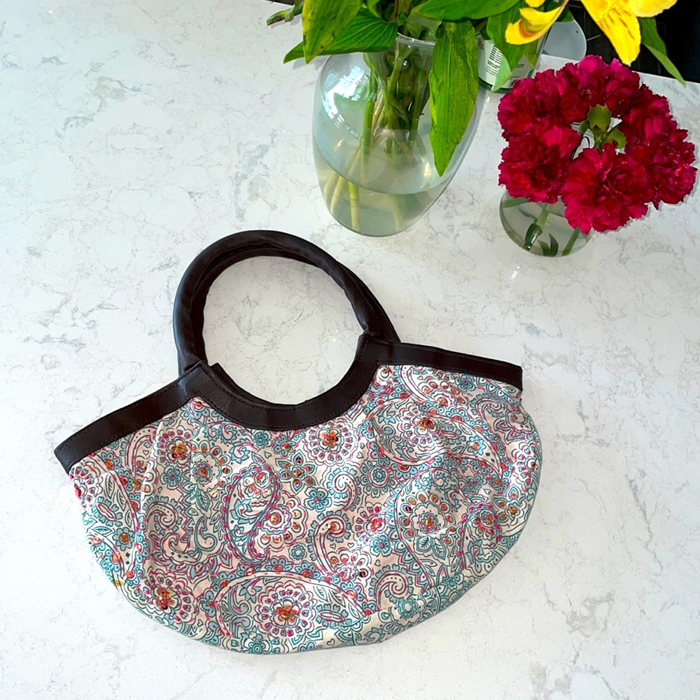 Khaadi Fabric Bead Embroidery Hand Bag